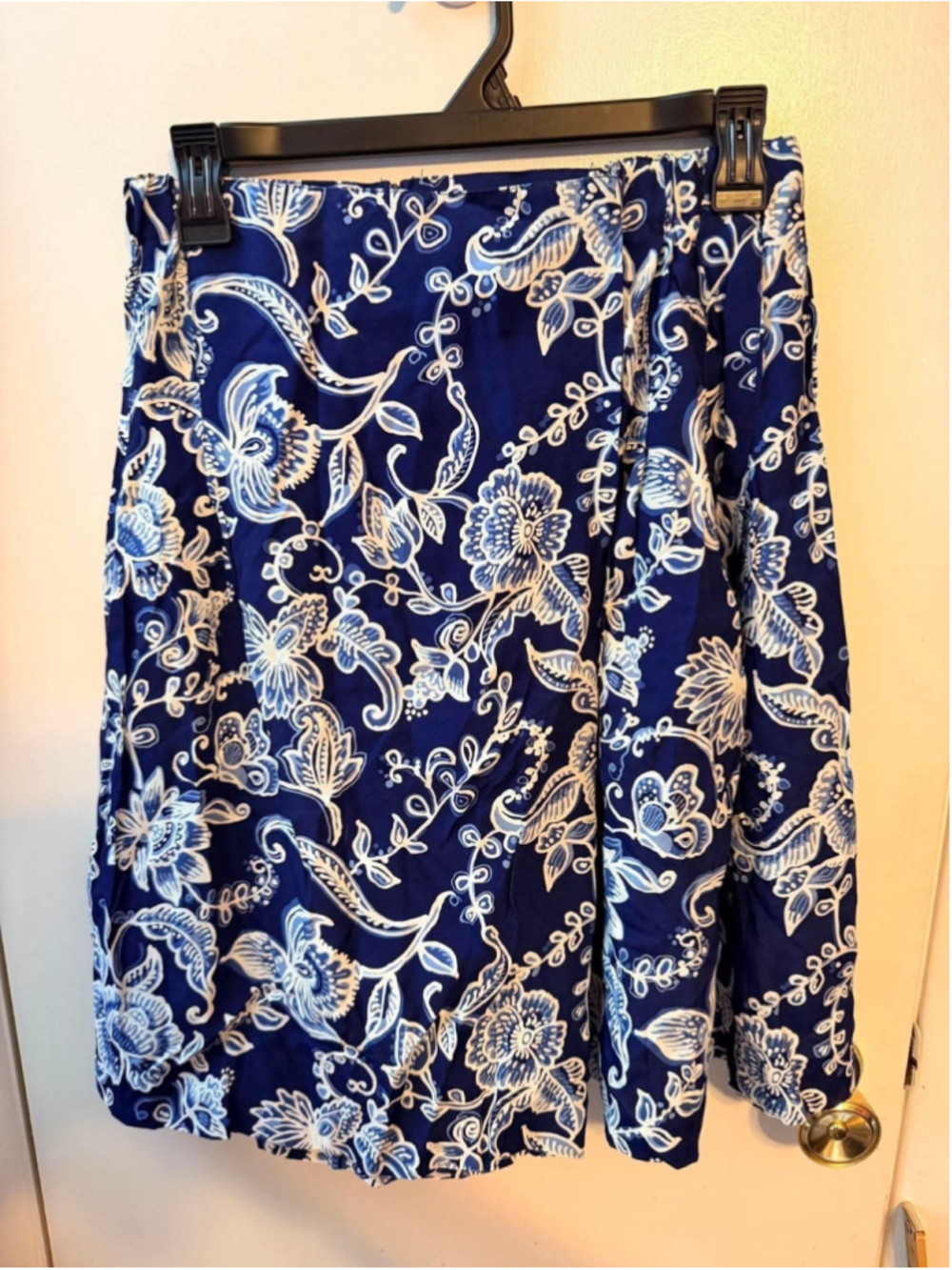 Vintage Talbots Pleated Midi Skort Size Large Floral Cottagecore 90s